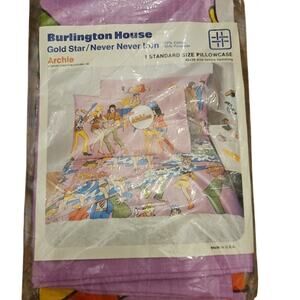 NOS Archie Comics Pillowcase Rare Purple Collectible Burlington House Gold Star